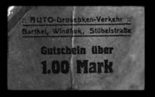 DSWA-Gutschein-Auto Droschken 1 Mark