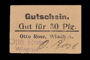 DSWA-Gutschein-Otto Rose 50 Pfg